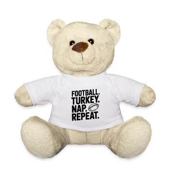 Football Turquie Sieste Répéter - Nounours - blanc - Devant