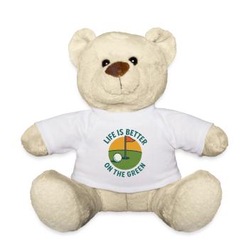 Life Is Better On The Green Golf Lover - Teddy Bear - white - Front