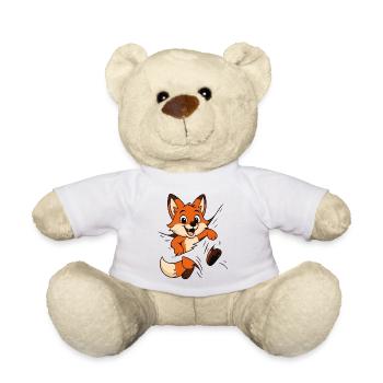 Süßer Comic Fuchs – Kinder & Tierliebhaber Motiv - Teddy - Weiß - Vorne