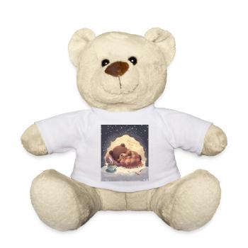 Winterschlafmodus in der gemütlichen Bärennacht - Teddy - Weiß - Vorne