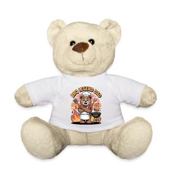 BBQ Legende Papa Lustiger BBQ Experte Bär Design - Teddy - Weiß - Vorne