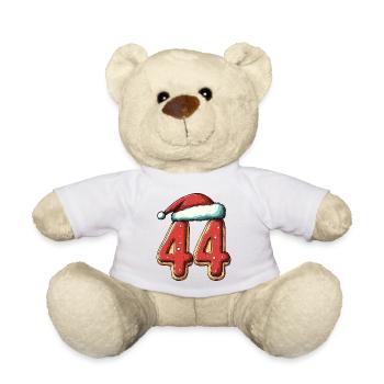 44 Numéro Biscuit Noël - Nounours - blanc - Devant