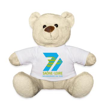 Logo Saône et Loire 71 Bourgogne Sud - Teddy - Weiß - Vorne
