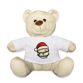 Funny Golf Ball Christmas Santa Holiday - Teddy Bear - white - Front