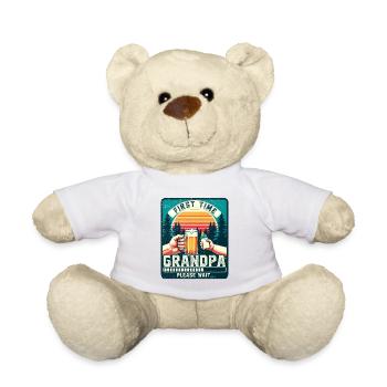 Grandpa-to-be future grandfather for the first time - Teddy Bear - white - Front