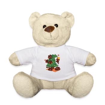 Kitty Christmas Tree, Love Cats  - Teddy Bear - white - Front
