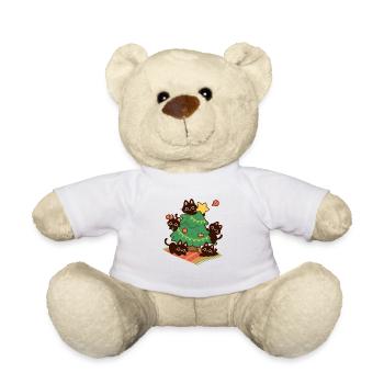 Purrsmas Kratzbaum Glühen, Lustige Kätzchen Weihnachten - Teddy - Weiß - Vorne