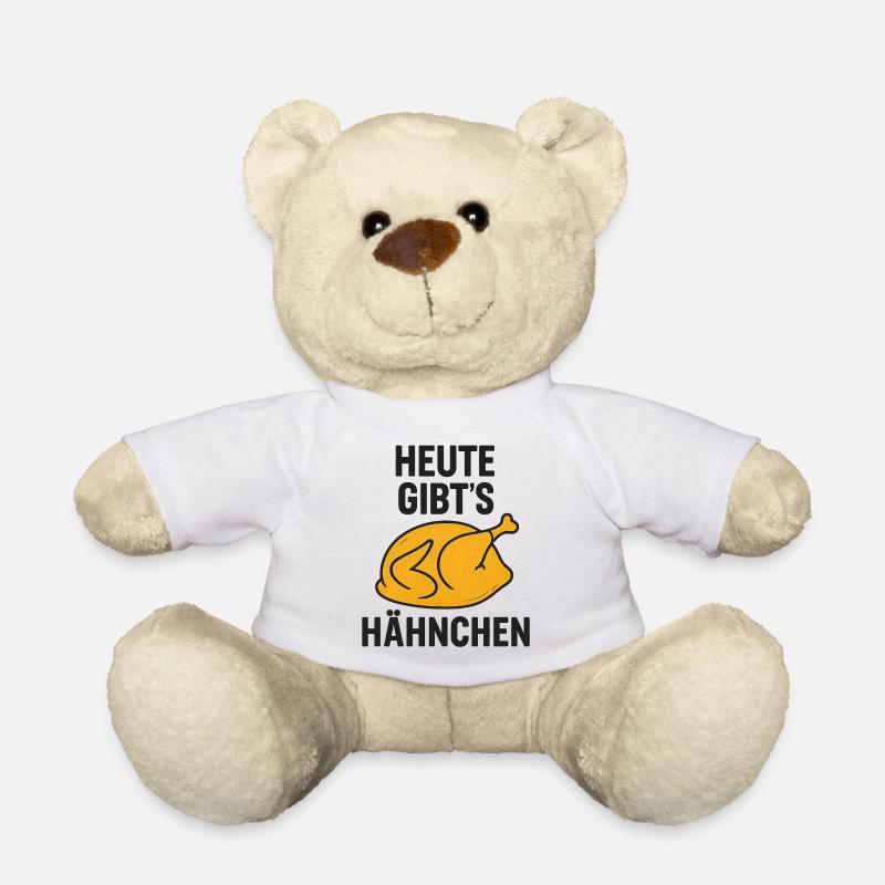 Heute_gibts_Hähnchen - Teddy - Weiß