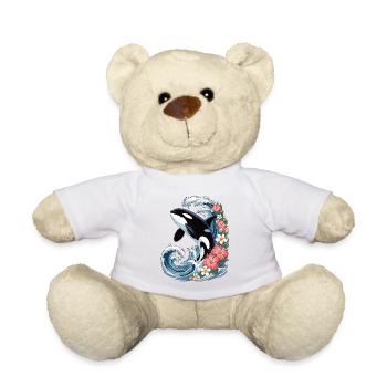 Orka in tropischen Wellen - Teddy - Weiß - Vorne