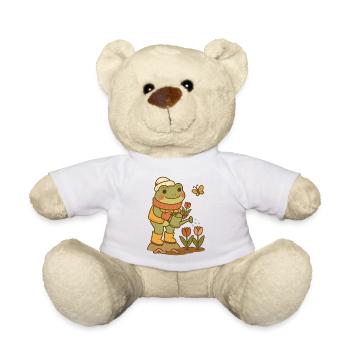 Grenouille printanière – Jardin de fleurs Frogcore - Nounours - blanc - Devant