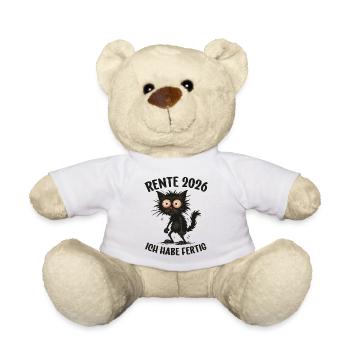 Pension 2026 I've finished Pension Retirement - Teddy Bear - white - Front