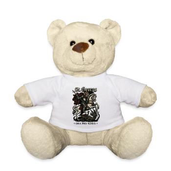 St.Georg Reiter gegen Drachen - Teddy - Weiß - Vorne