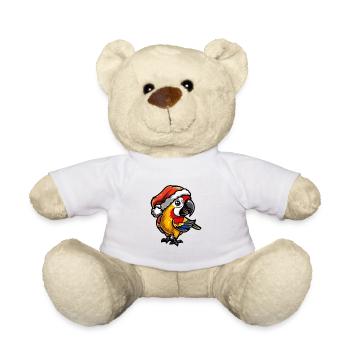 Parrot Christmas - Teddy Bear - white - Front