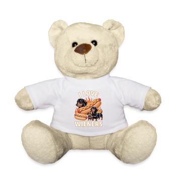 I Love Wieners Unwearable Bootleg - Teddy Bear - white - Front