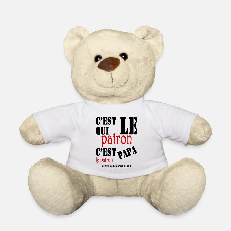 Wer ist der Chef, Papa ist der Chef - Teddy - Weiß