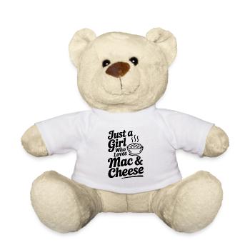 Just a Girl Who Loves Mac & Cheese - Teddy Bear - white - Front