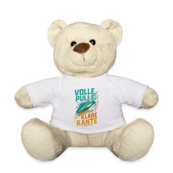 Volle Pulle Klare Kante Biker Shirt - Teddy - Weiß - Vorne