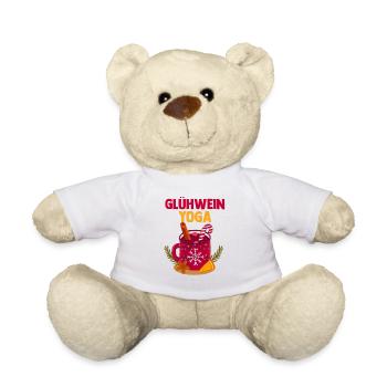 Weihnachtsmann Glühwein Yoga  Weihnachtszeit Weihn - Teddy - Weiß - Vorne