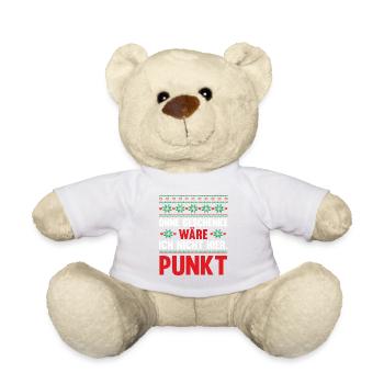 Weihnachtsmann Weihnachtszeit Weihnachts - Teddy - Weiß - Vorne