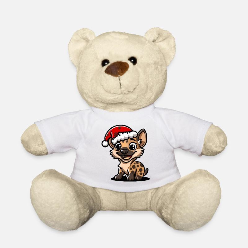 Hyäne Weihnachten - Teddy - Weiß