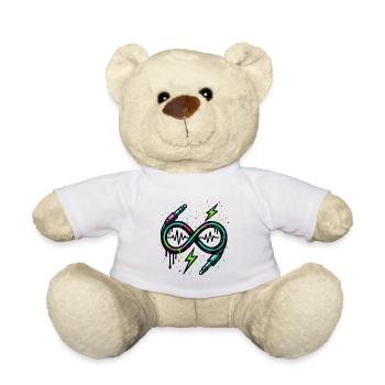 Infinity Neon Energy Music Graphics - Teddy Bear - white - Front