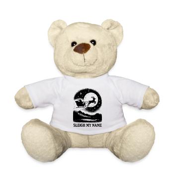 Schlitten Mein Name Weihnachtsmann Weihnachtsspaß - Teddy - Weiß - Vorne