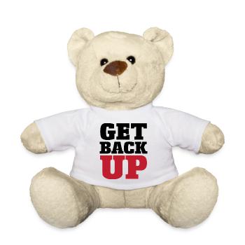 Judo Grafik Get Back Up - Teddy - Weiß - Vorne