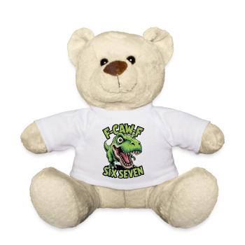 Krächzender Dino Sechs Sieben Abschlag - Teddy - Weiß - Vorne