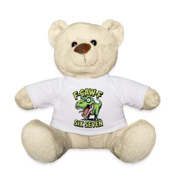 F Caw F Six Seven Dino Tee - Teddy Bear - white - Front