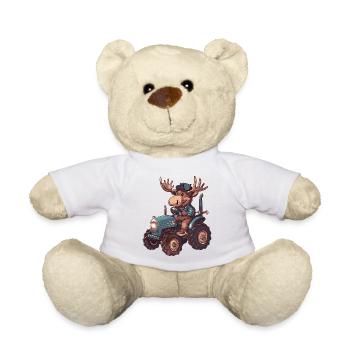 Elch Traktor Farmer - Teddy - Weiß - Vorne