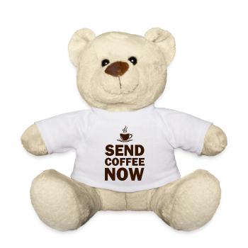 Drôle : Envoyer du café maintenant Urgence au bureau - Nounours - blanc - Devant