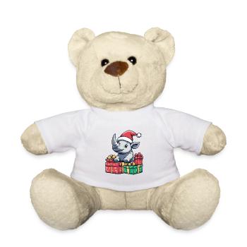Nashorn Weihnachten Geschenke - Teddy - Weiß - Vorne