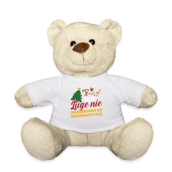 Weihnachtsmann Weihnachtszeit Weihnachts - Teddy - Weiß - Vorne