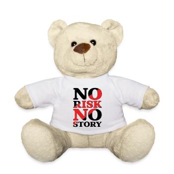No Risk No Story - Teddy Bear - white - Front