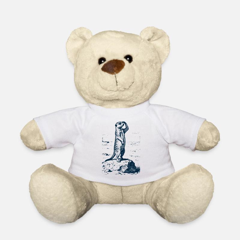 Erdmännchen Wache - Teddy - Weiß