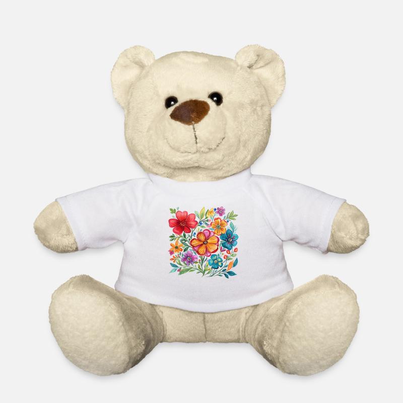 Couleurs de la fleur Explosion des couleurs - Nounours - blanc