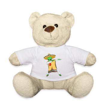 Dabbing Alien Sombrero Cinco De Mayo Funny Party - Teddy Bear - white - Front