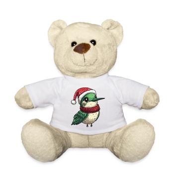Kolibri Vogel Weihnachten Xmas - Teddy - Weiß - Vorne