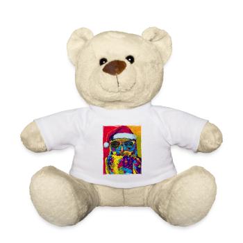 Eule Weihnachten Porträt - Teddy - Weiß - Vorne