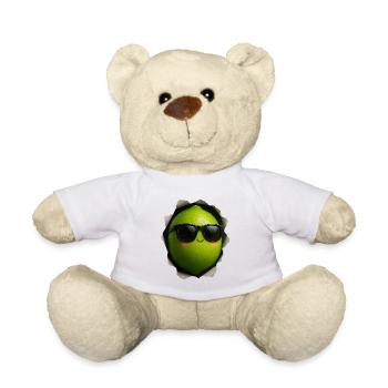 Lime with sunglasses mascot - Teddy Bear - white - Front
