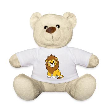 Petit Lion de la Savane – Illustration Lionceau - Nounours - blanc - Devant