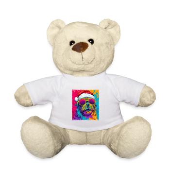 Robbe Tier Weihnachten Porträt - Teddy - Weiß - Vorne
