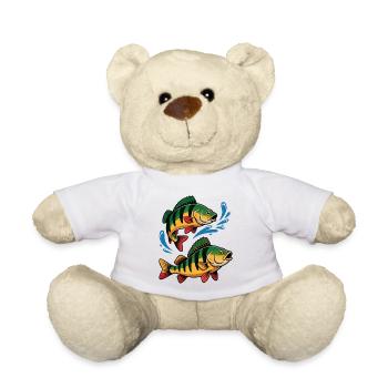 Deux perches – Conception de pêcheurs pour pêcheurs sportifs - Nounours - blanc - Devant