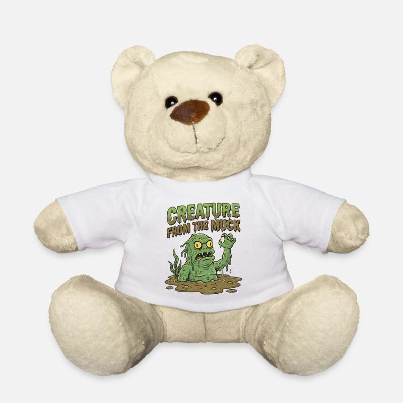 Creature from the Muck – Retro Comic Sumpfmonster - Teddy - Weiß