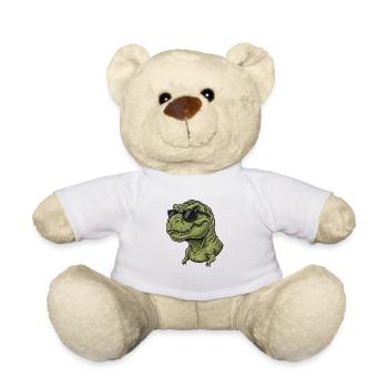 Lunettes de soleil de dinosaure de dessin animé T-Rex amusantes - Nounours - blanc - Devant