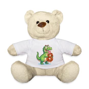 Dinosaurier 8. Geburtstag Dino Nummer 8  - Teddy - Weiß - Vorne