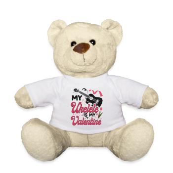 Hawaiian Ukulele Uke Valentines - Teddy - Weiß - Vorne