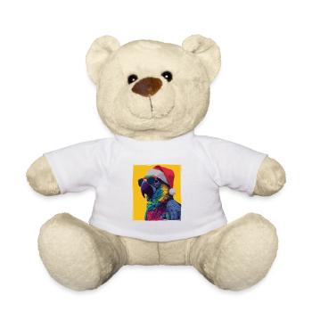 Parrot Christmas Portrait - Teddy Bear - white - Front