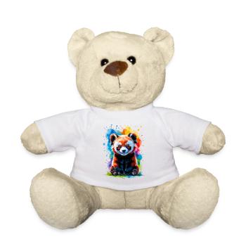 Colorful Watercolor Panda - Teddy Bear - white - Front