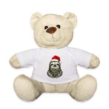 Sloth Christmas - Teddy Bear - white - Front